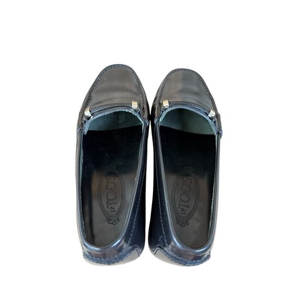 Tod’s Black Leather Bit Loafers Size 6.5 | Classic Italian Slip-On Shoes - Picture 10 of 13